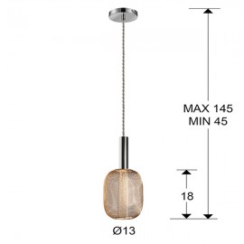 Lampara 1L Micron Cromo-Oro 413503