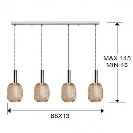 Lampara 4L Micron Cromo Oro 413756