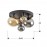 Plafon Dark 5 Luces negro-laton 439244