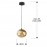 Lampara Dark 1 Luz 20d negro-laton 439381