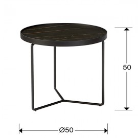 Mesa Centro Paola Ø50 Negro 485562