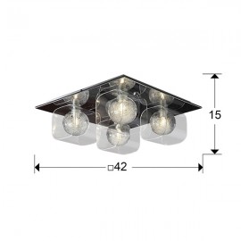 Plafon Led Eclipse Cromo Tulipas Bola Interior 4 G9 6W 506736
