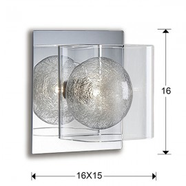 Aplique Led Eclipse 1L Cromo Cristal Moldeado 506847