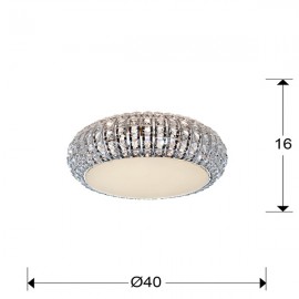 Plafon Led Diamond Cromo 40 Cm Tulipa Copens 6 G9 6W 507039