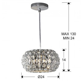 Lampara Diamond Cromo Cristal 3Xg9 507413