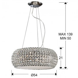 Lampara Diamond Cromo Cristal 9Xg9 507514