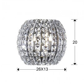 Aplique Led Diamond 2L Cromo Copens Cuadrados 508323