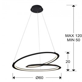 Lampara Looping LED Negro Ø60 527583
