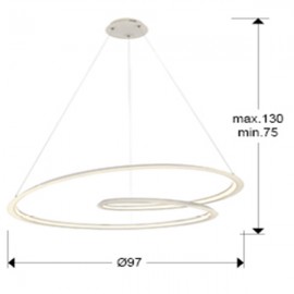 Lampara Looping Blanco 97Ø 527637