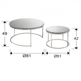 Conjunto Mesas Auxiliar Dualis Ø80 536844