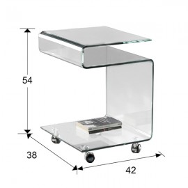 Mesa Auxiliar Glass Transparente 552522