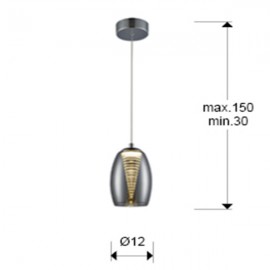 Lampara Led Nebula Cromo Doble Tulipa 5W 584102
