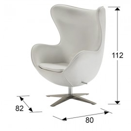 Sillon Egg Blanco Polipiel 594782N