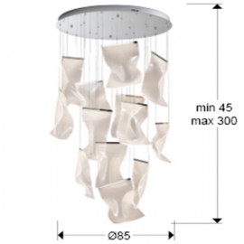 Lampara Velos II 13 Luces Cromo Dimable 609647NB