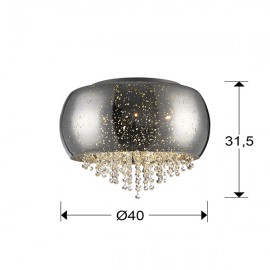 Plafon Led Caelum Cromo 5 G9 6W 618253