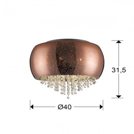 Plafon Led Caelum Cobre 5 G9 6W 618271