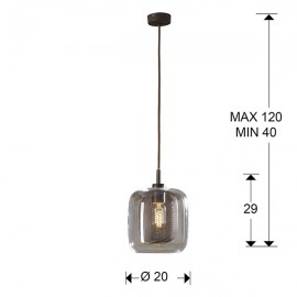 Lampara Led Fox Metal Cristal 1L 653608