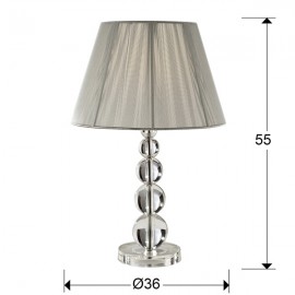 Sobremesa Mercuri Cromo Grande Led 10W 1L 661418