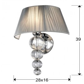 Aplique Led Mercury Cromo Pantalla Plata 663676