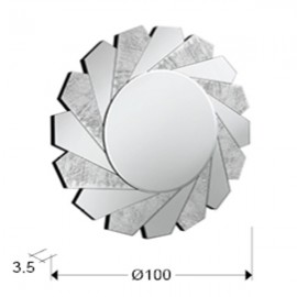 Espejo Flavia Ø100 Cm Plata 678322