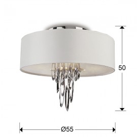 Plafon Domo 4L Cromo 69441581