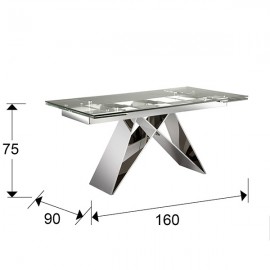 Mesa Comedor Extensible Acero Mika 713016