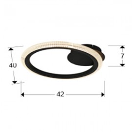 Plafon Ring 1 aro negro 717847