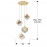 Lampara Priscila 4 Luces Oro 720403