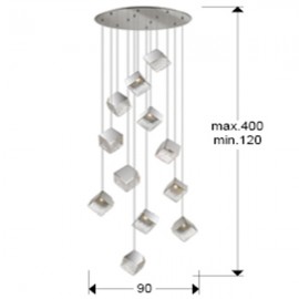 Lampara Priscila 12 Luces Cromo 721240