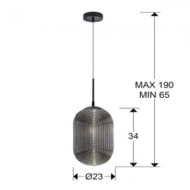 Lampara 1L Tensai Smoke 22Ø 735834