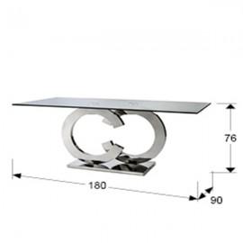Casandra-Mesa Comedor Acero 180 739313
