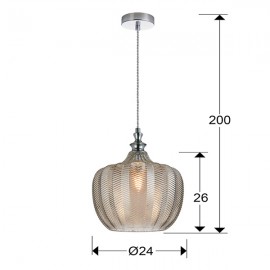 Lampara 1L Spiga Smoke 24Ø 747011