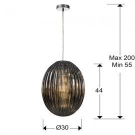 Lampara 1L Ovila Smoke 30Ø 752084