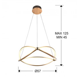 Lampara Led Ocellis 60Ø Oro Rosa 757232