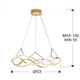 Lampara Led Molly 53Ø Oro Rosa Dim 763712D