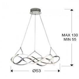 Lampara Led Molly 53Ø Cromo Dim 763824D