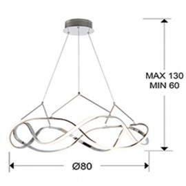 Lampara Led Molly 80Ø Cromo Dim 763950D