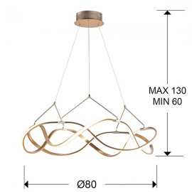 Lampara Led Molly 80Ø Oro Rosa 763967