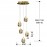 Lampara Led Rocio Oro 5L Cristal Champan Burbujas 783529
