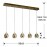 Lampara Led Rocio Oro 5L Cristal Champan Burbujas 783627