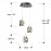 Lampara Led Rocio Cromo 3L Cristal Burbujas 783753