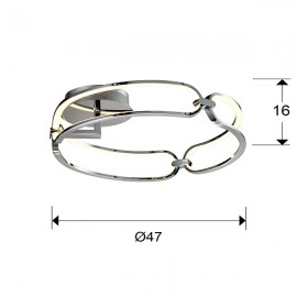 Plafon Led Colette Ø47 Cromo 786485