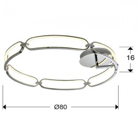 Plafon Led Colette Ø80 Cromo 786577