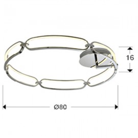 Plafon Led Colette Ø80 Cromo Dim 786577D