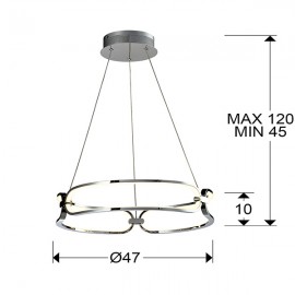 Lampara Led Colette Ø47 Cromo 786645