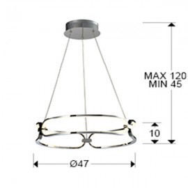 Lampara Led Colette Ø47 Cromo Dim 786645D