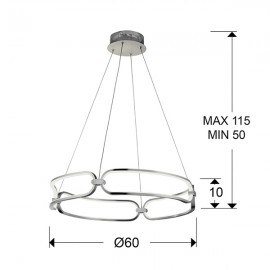 Lampara Led Colette 60Ø Cromo 786831