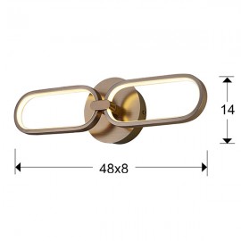 Aplique 2L Led Colette Oro Rosa 787017