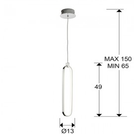 Lampara 1L Led Colette Cromo 787147