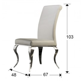 Silla Barroque Acero Blanca 792538